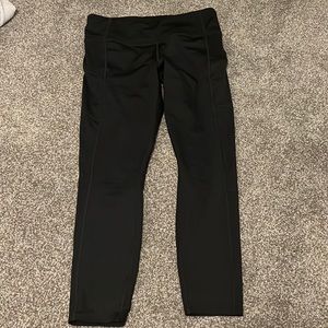 Athleta black side zip leggings